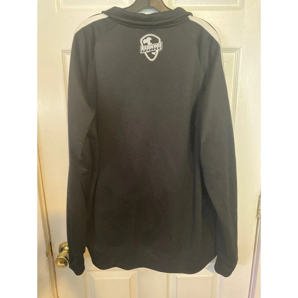 Hardcore Italians Italia Track Jacket Mens 3XL Black Full Zip Sportswear Coat